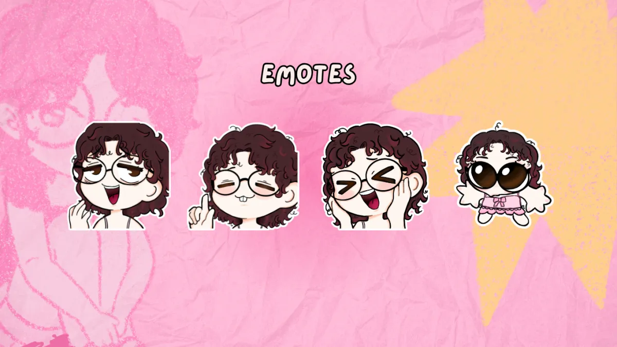 Vou fazer emotes/pngtubers fofos para você!